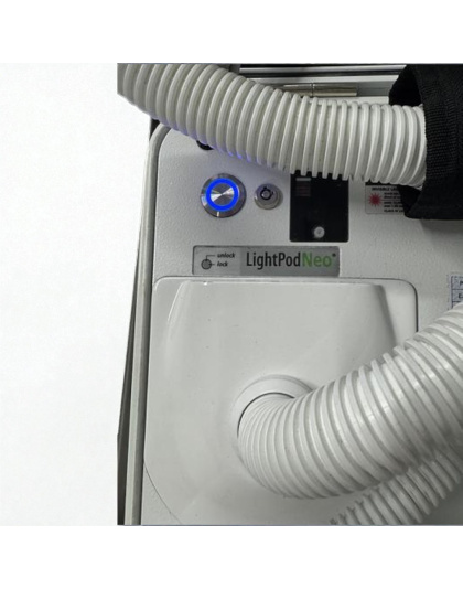 Aerolase Lightpod Neo Elite laser system on a clinical stand illustrating its advanced Nd:YAG technology for multi-purpose dermatology treatments.